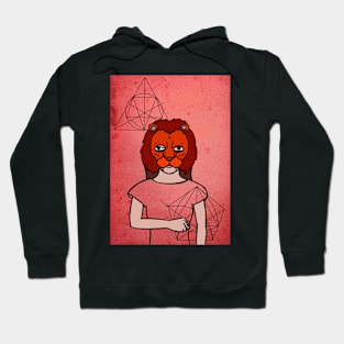 Artistic Digital Collectible - Character with FemaleMask, AnimalEye Color, and DarkSkin on TeePublic Hoodie